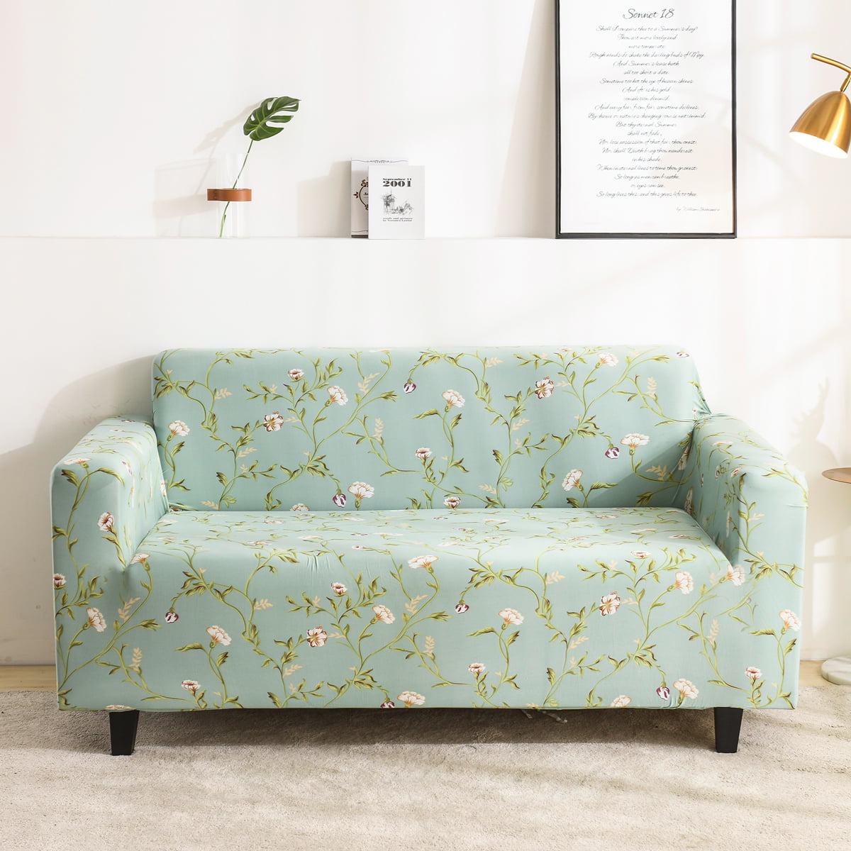 Trendize Exclusive Stretchable Sofa Cover - Pastel Green