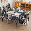 Premium Dining Table & Chair Cover Combo - Marble Black