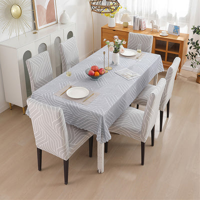 Premium Dining Table & Chair Cover Combo - Complex Grey