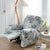 Premium Printed Recliner Sofa Cover : Petal Grey