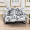 Premium Printed Recliner Sofa Cover : Petal Grey