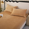 Luxe Rabbit Fur Fitted Sheet - Camel / KING SIZE (72X78)
