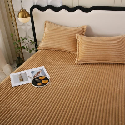 Luxe Rabbit Fur Fitted Sheet - Camel / KING SIZE (72X78)