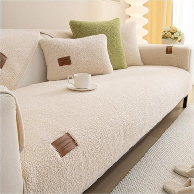 Sherpa Non-Slip Sofa Mat - White