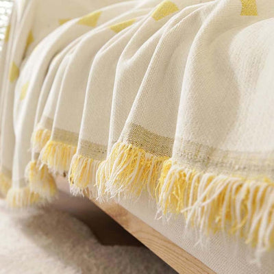 Premium Double Sided Chenille Sofa Covers - Mustard Mosaic