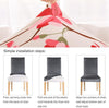Stretchable Chair Covers, Pearl White