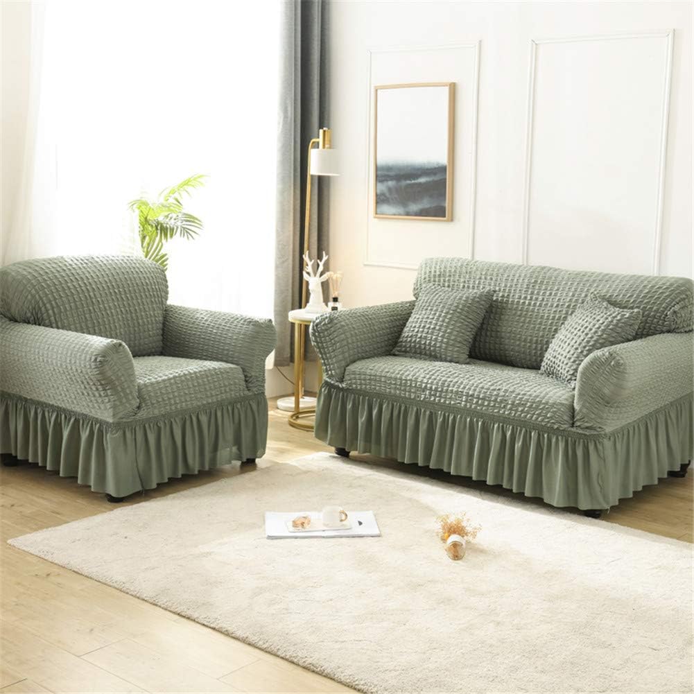 2026 Turkish Bubble Frill Sofa Covers : Sage Green