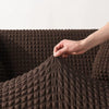 2024 Turkish Bubble Frill Sofa Covers : Coffee