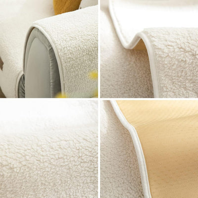 Sherpa Non-Slip Sofa Mat - White