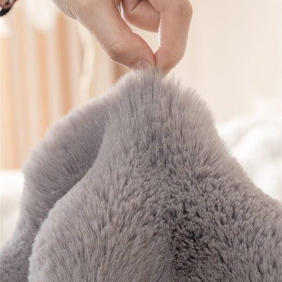 Plush Non Slip Sofa Mat - Silver Grey