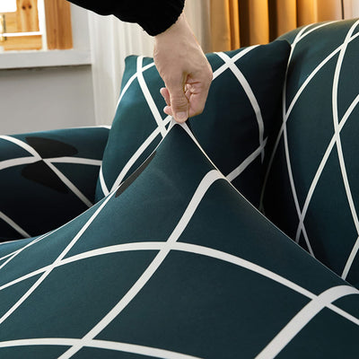 Trendize Exclusive Stretchable Sofa Cover - Cross Blue