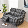 Premium Printed Recliner Sofa Cover : Grey Rittle