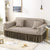 2023 Turkish Bubble Frill Sofa Covers : Beige Brown Stripe