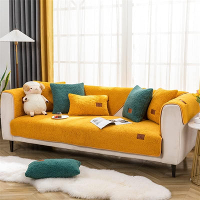 Sherpa Non-Slip Sofa Mat - Mustard