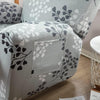 Premium Printed Recliner Sofa Cover : Petal Grey