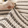 2023 Turkish Bubble Frill Sofa Covers : Beige Brown Stripe