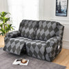 Premium Printed Recliner Sofa Cover : Grey Rittle