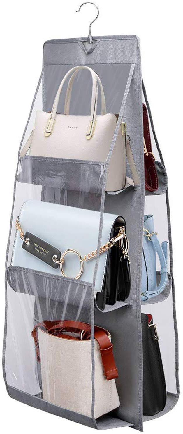 6-Pocket Hanging Dust-Proof Handbag Organizer