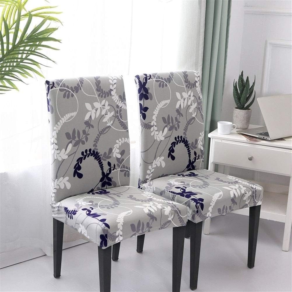 Stretchable Chair Covers, Grey Bloom