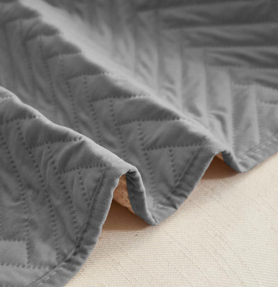 NON SLIP QUILTED SOFA PROTECTOR MAT - PLAIN CHARCOAL