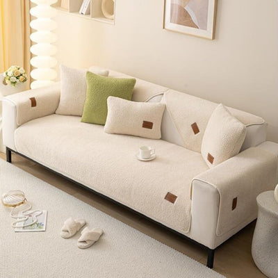 Sherpa Non-Slip Sofa Mat - White