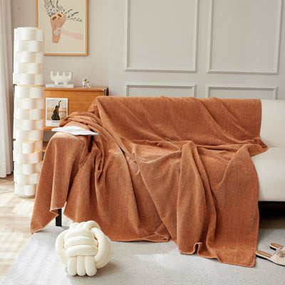 Herringbone Oversized Chenille Sofa Throw