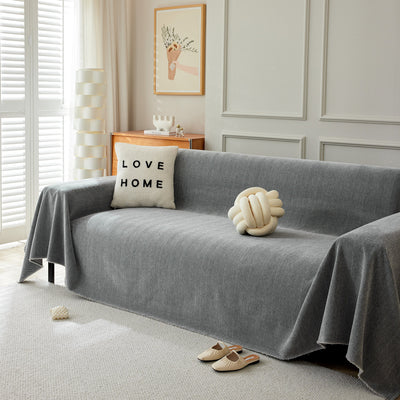 Herringbone Oversized Chenille Sofa Throw