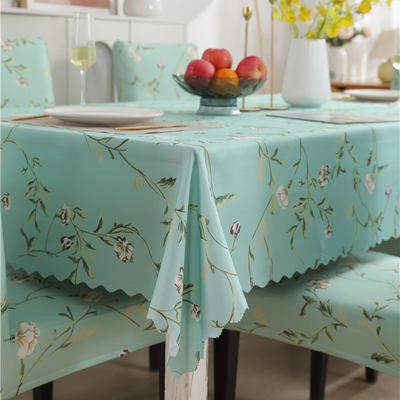 Premium Dining Table & Chair Cover Combo - Pastel Green