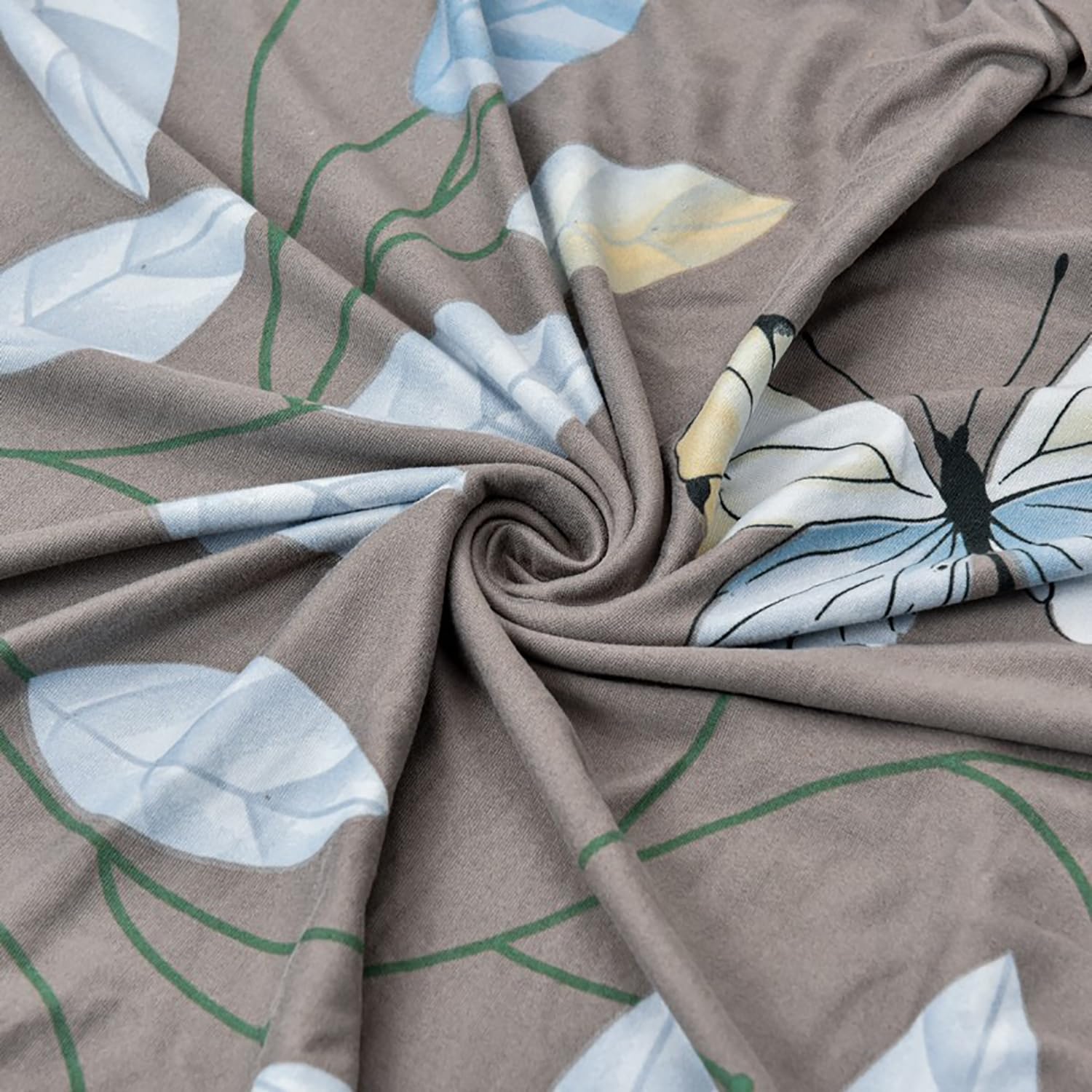 Premium Printed Recliner Sofa Cover : Grey Moroccan