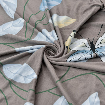 Premium Printed Recliner Sofa Cover : Grey Moroccan