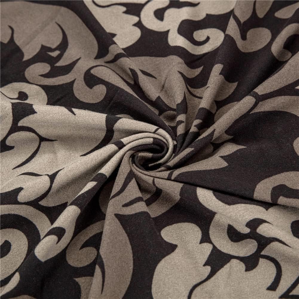 Premium Printed Recliner Sofa Cover : Royal Black