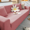 2024 L Shape Polar Fleece Sofa Cover : Pastel Pink