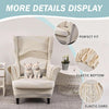 SnugFit Wingback Chair Slipcover - Wave Beige