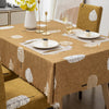Premium Dining Table & Chair Cover Combo - Mustard Leaf