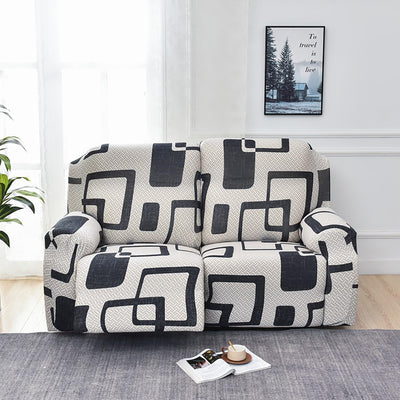 Premium Printed Recliner Sofa Cover : Luxe Monochrome