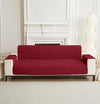 NON SLIP QUILTED SOFA PROTECTOR MAT - PLAIN MAROON