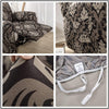 Premium Printed Recliner Sofa Cover : Royal Black