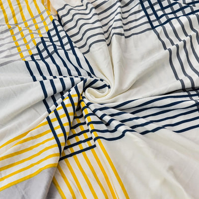 Premium Printed Recliner Sofa Cover : Yellow Curve