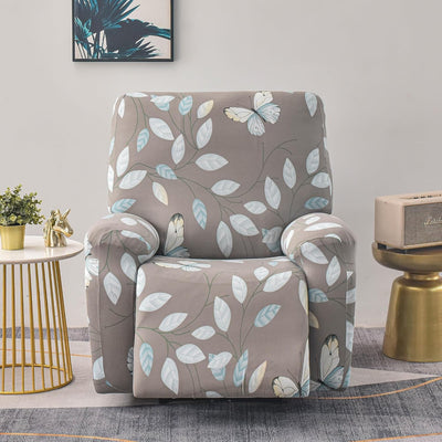 Premium Printed Recliner Sofa Cover : Grey Moroccan