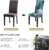 Stretchable Chair Covers, Blue Grey Prism
