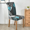 Stretchable Chair Covers, Blue Grey Prism