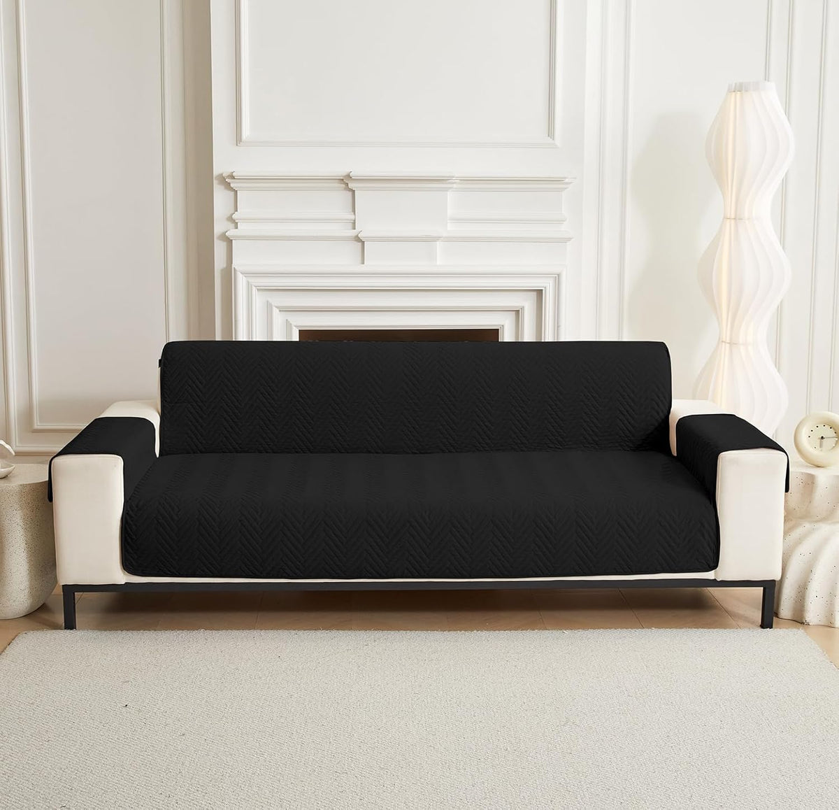 Non Slip Quilted Sofa Protector Mat With Strap
