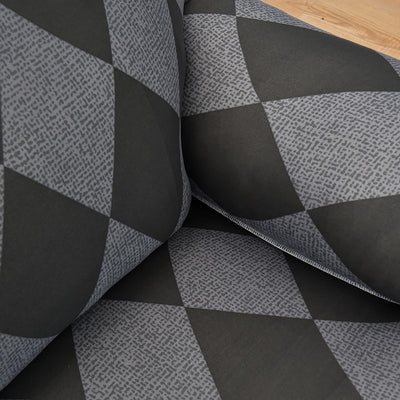 Premium Printed Recliner Sofa Cover : Grey Rittle