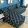 L Shape Sofa Cover - Cross Blue