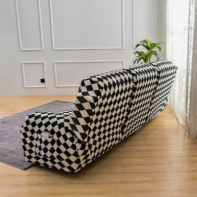 Premium Printed Recliner Sofa Cover : Maze Black