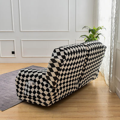 Premium Printed Recliner Sofa Cover : Maze Black