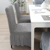 2025 Turkish Bubble Frill Chair Covers : Light Grey
