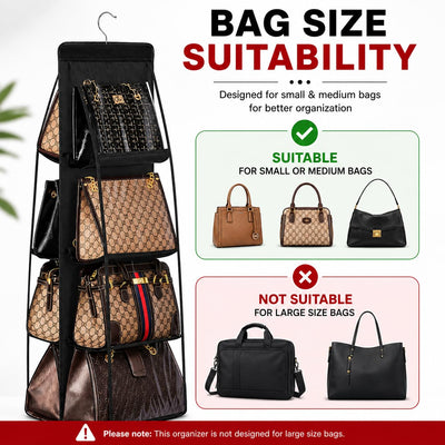 6-Pocket Hanging Dust-Proof Handbag Organizer