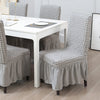 2025 Turkish Bubble Frill Chair Covers : Light Grey