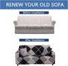 Trendize Exclusive Stretchable Sofa Cover - Checkerplaid Blue